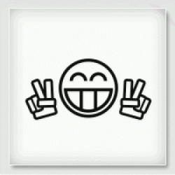 Stickers SMILE PEACE SOURIANT
