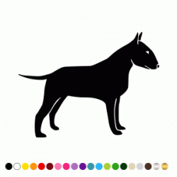 Stickers SILHOUETTE CHIEN BULL TERRIER 1