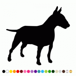 Stickers SILHOUETTE CHIEN BULL TERRIER 2