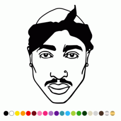 Stickers TUPAC FACE