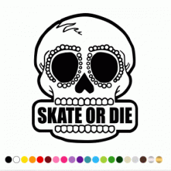 Stickers SKULL SKATE OR DIE