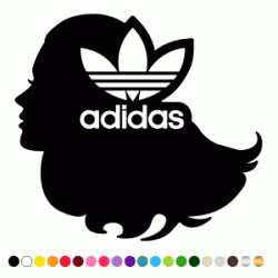 Stickers ADDIDAS GIRL SILHOUETTE