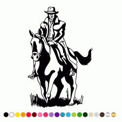 Stickers COWBOY A CHEVAL