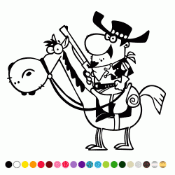 Stickers COWBOY A CHEVAL 2