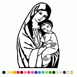 Stickers VIERGE MARIE ET L ENFANT JESUS