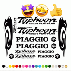Stickers  KIT PIAGGIO TYPHOON TECH FOR FUN