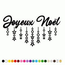 Stickers JOYEUX NOEL SUSPENSION ETOILEES 3
