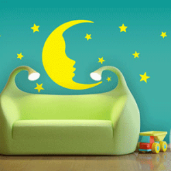 STICKERS Lune étoilée STICKERS Lune étoilée