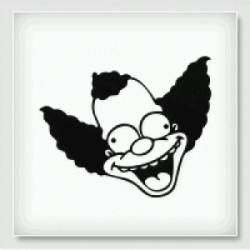 Stickers TETE HOMER CLOWN 3 Stickers TETE HOMER CLOWN 3