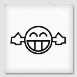 Stickers SMILE BOUCHE OREILLE Stickers SMILE BOUCHE OREILLE