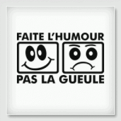 Stickers FAITE L HUMOUR PAS LA GEULE Stickers FAITE L HUMOUR PAS LA GEULE
