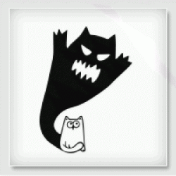 Stickers CHAT OMBRE Stickers CHAT OMBRE