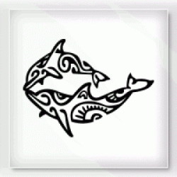 Stickers TRIBAL DAUPHIN 3 Stickers TRIBAL DAUPHIN 3