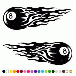 Stickers DECO FLAMME BILLARD Stickers DECO FLAMME BILLARD