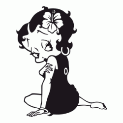 Stickers BETTY BOOP A LA PLAGE Stickers BETTY BOOP A LA PLAGE