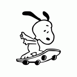 Stickers SNOOPI SKATEBOARD Stickers SNOOPI SKATEBOARD