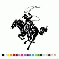 Stickers COWBOY A CHEVAL Stickers COWBOY A CHEVAL