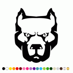 Stickers TETE PITBULL 2 Stickers TETE PITBULL 2