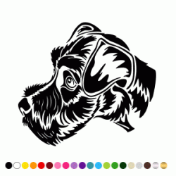 Stickers TETE CHIEN TRIBAL Stickers TETE CHIEN TRIBAL
