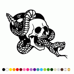 Stickers SERPENT TETE DE MORT Stickers SERPENT TETE DE MORT