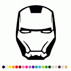 Stickers MASQUE IRONMAN Stickers MASQUE IRONMAN