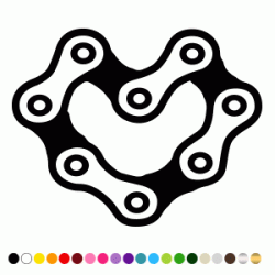 Stickers JDM CHAIN HEART 1 Stickers JDM CHAIN HEART 1