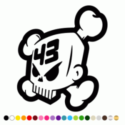 Stickers KEN BLOCK SKULL 1 Stickers KEN BLOCK SKULL 1