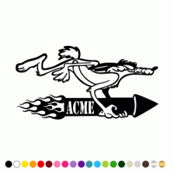 Stickers WILE E COYOTE FUSEE Stickers WILE E COYOTE FUSEE