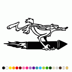 Stickers WILE E COYOTE FUSEE 2 Stickers WILE E COYOTE FUSEE 2