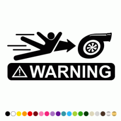 Stickers TURBO ASPIRE WARNING Stickers TURBO ASPIRE WARNING