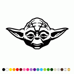 Stickers YODA HEAD Stickers YODA HEAD