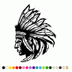 Stickers TETE INDIEN PROFIL 2 Stickers TETE INDIEN PROFIL 2