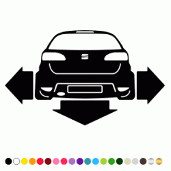 Stickers SEAT IBIZA BACK OUT VIEW  Stickers SEAT IBIZA BACK OUT VIEW