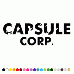 Stickers CAPSULE CORP LETTRAGE USURE Stickers CAPSULE CORP LETTRAGE USURE