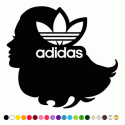 Stickers ADDIDAS GIRL SILHOUETTE Stickers ADDIDAS GIRL SILHOUETTE
