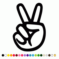 Stickers MAIN PEACE AND LOVE VICTOIRE 3 Stickers MAIN PEACE AND LOVE VICTOIRE 3