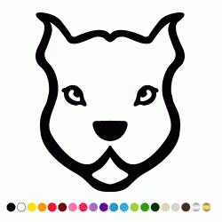 Stickers TETE PITBULL DESIGN Stickers TETE PITBULL DESIGN