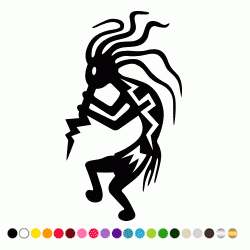 Stickers SYMBOLE AMERINDIEN JOUEUR DE FLUTE 4 Stickers SYMBOLE AMERINDIEN JOUEUR DE FLUTE 4