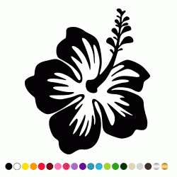 Stickers FLEUR HIBISCUS 5 Stickers FLEUR HIBISCUS 5