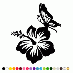 Stickers FLEUR HIBISCUS 6 Stickers FLEUR HIBISCUS 6