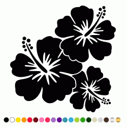 Stickers FLEUR HIBISCUS 10 Stickers FLEUR HIBISCUS 10