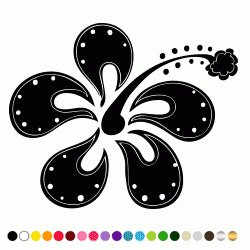 Stickers FLEUR HIBISCUS 16 Stickers FLEUR HIBISCUS 16
