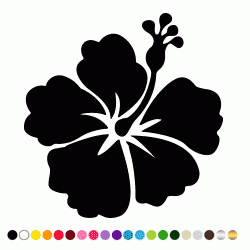 Stickers FLEUR HIBISCUS 17 Stickers FLEUR HIBISCUS 17