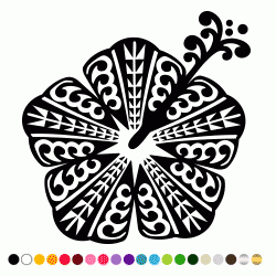 Stickers FLEUR HIBISCUS 19 Stickers FLEUR HIBISCUS 19