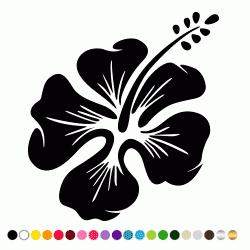 Stickers FLEUR HIBISCUS 24 Stickers FLEUR HIBISCUS 24