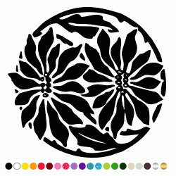 Stickers SILHOUETTES FLEURS CERCLE Stickers SILHOUETTES FLEURS CERCLE