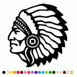 Stickers TETE PROFIL INDIEN 3 Stickers TETE PROFIL INDIEN 3
