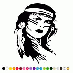 Stickers VISAGE INDIENNE Stickers VISAGE INDIENNE