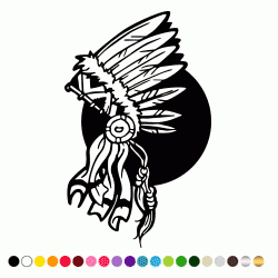 Stickers COURONNE COIFFE INDIEN Stickers COURONNE COIFFE INDIEN