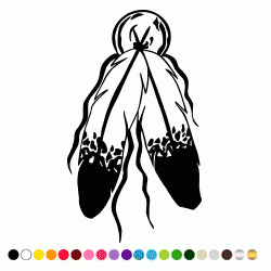 Stickers PLUME INDIEN Stickers PLUME INDIEN